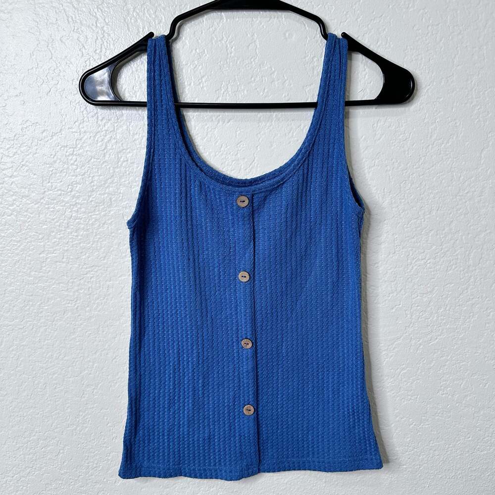 NWOT Shein Waffle Knit Button Front Tank Top - XS
